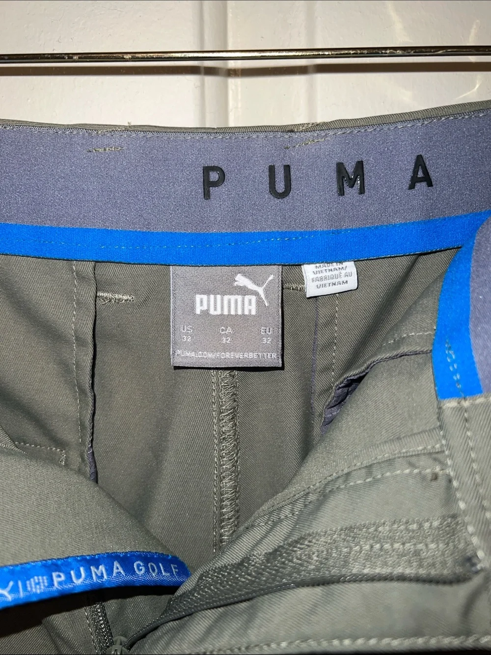 Puma Men’s Olive Flat-Front Performance Shorts